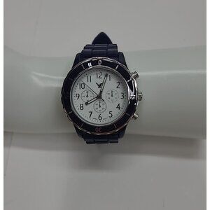 American Eagle Men's Watch Large Face Navy Blue Silicone Band Working